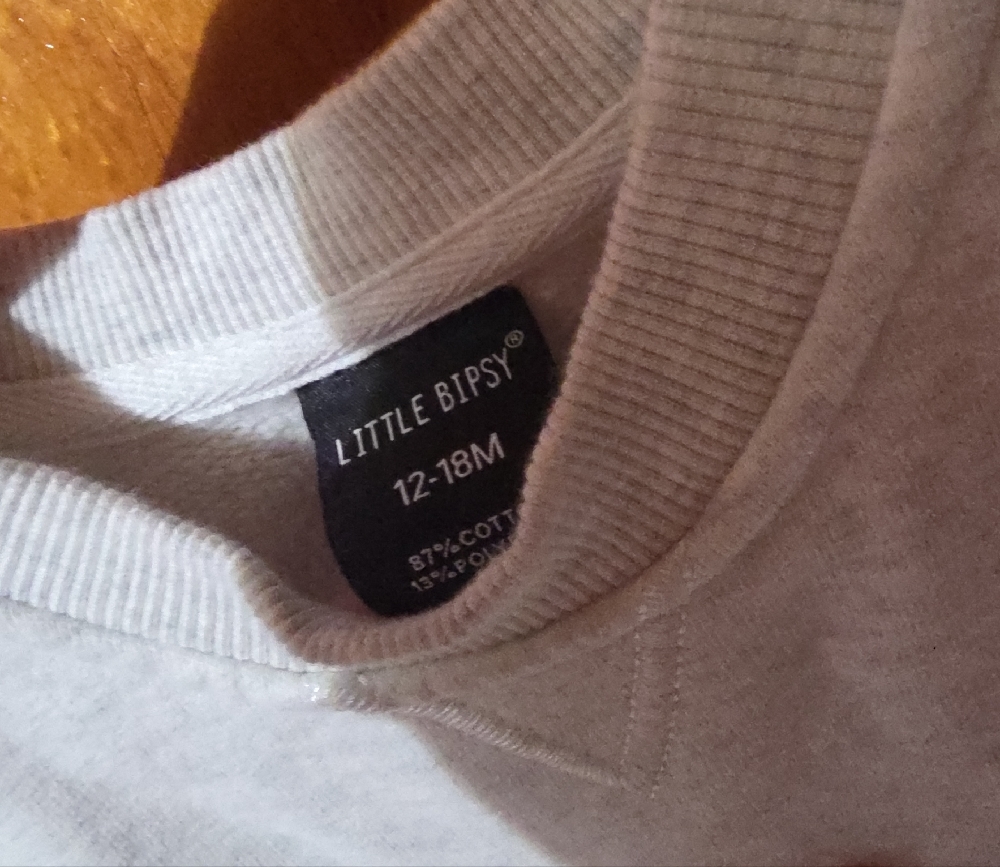 Little Bipsy Light Gray Ruffle Sweatshirt - Picture 4 of 5